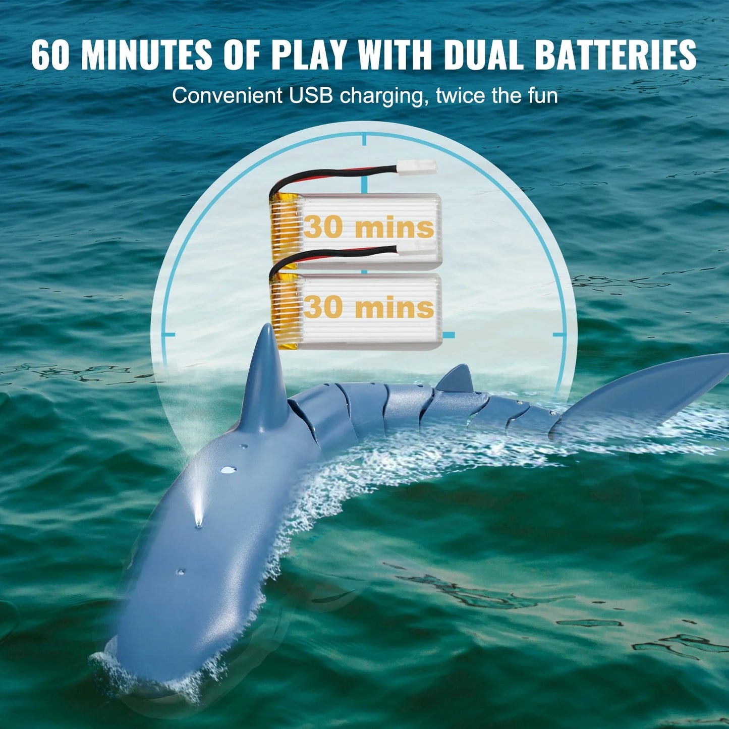 Remote Control Shark Toy High Speed RC Boat