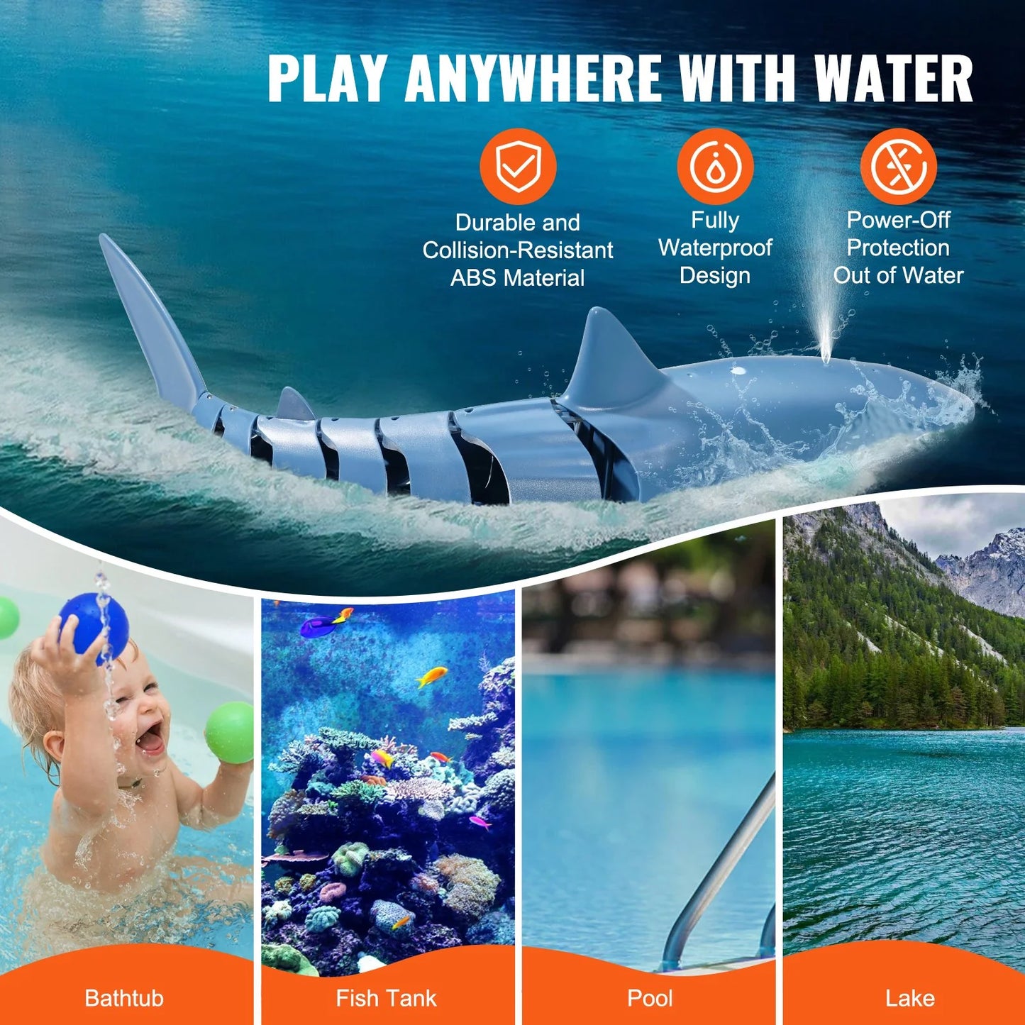 Remote Control Shark Toy High Speed RC Boat