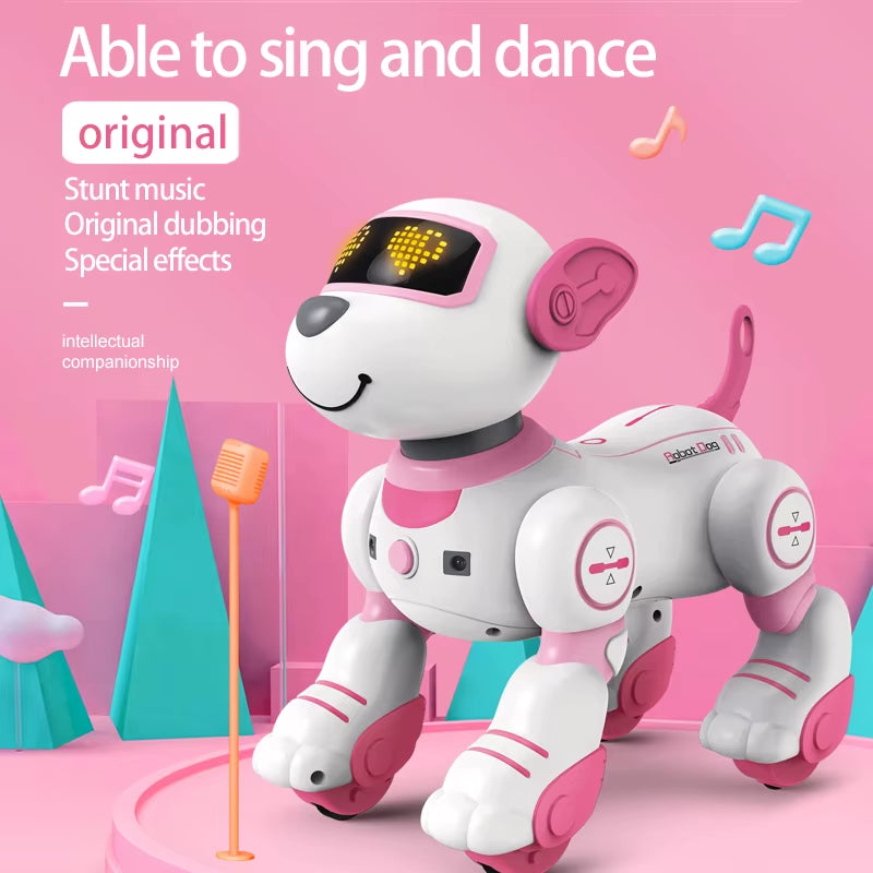 Smart Electronic Animal Pets RC Robot Dog Voice Remote Control Toys Funny Singing Dancing Robot Puppy Children'S Birthday Gift