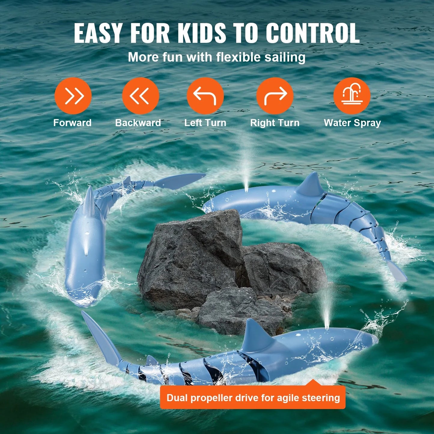 Remote Control Shark Toy High Speed RC Boat