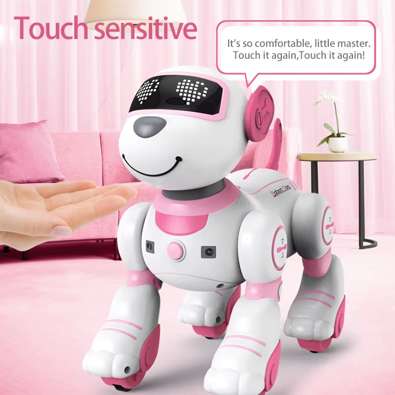 Smart Electronic Animal Pets RC Robot Dog Voice Remote Control Toys Funny Singing Dancing Robot Puppy Children'S Birthday Gift