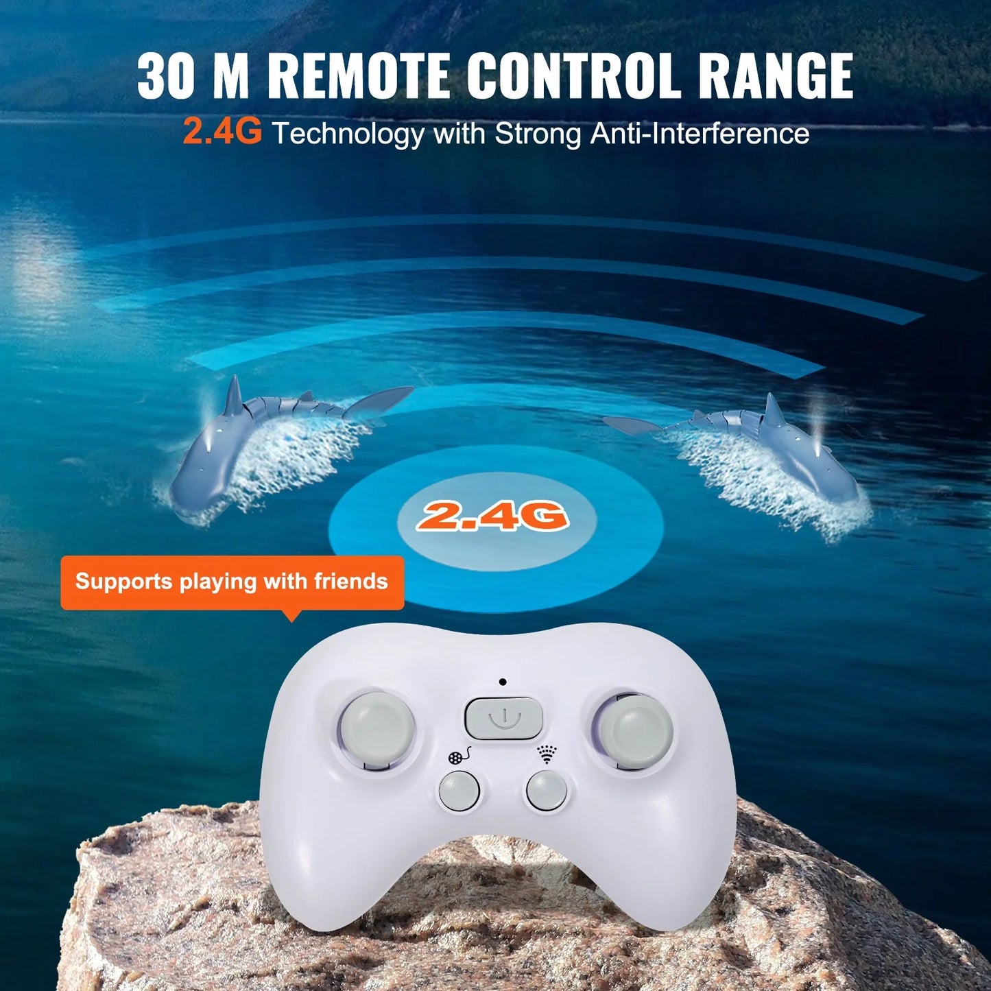 Remote Control Shark Toy High Speed RC Boat