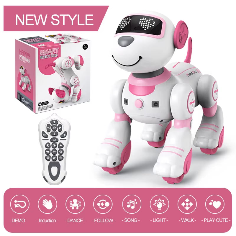 Smart Electronic Animal Pets RC Robot Dog Voice Remote Control Toys Funny Singing Dancing Robot Puppy Children'S Birthday Gift