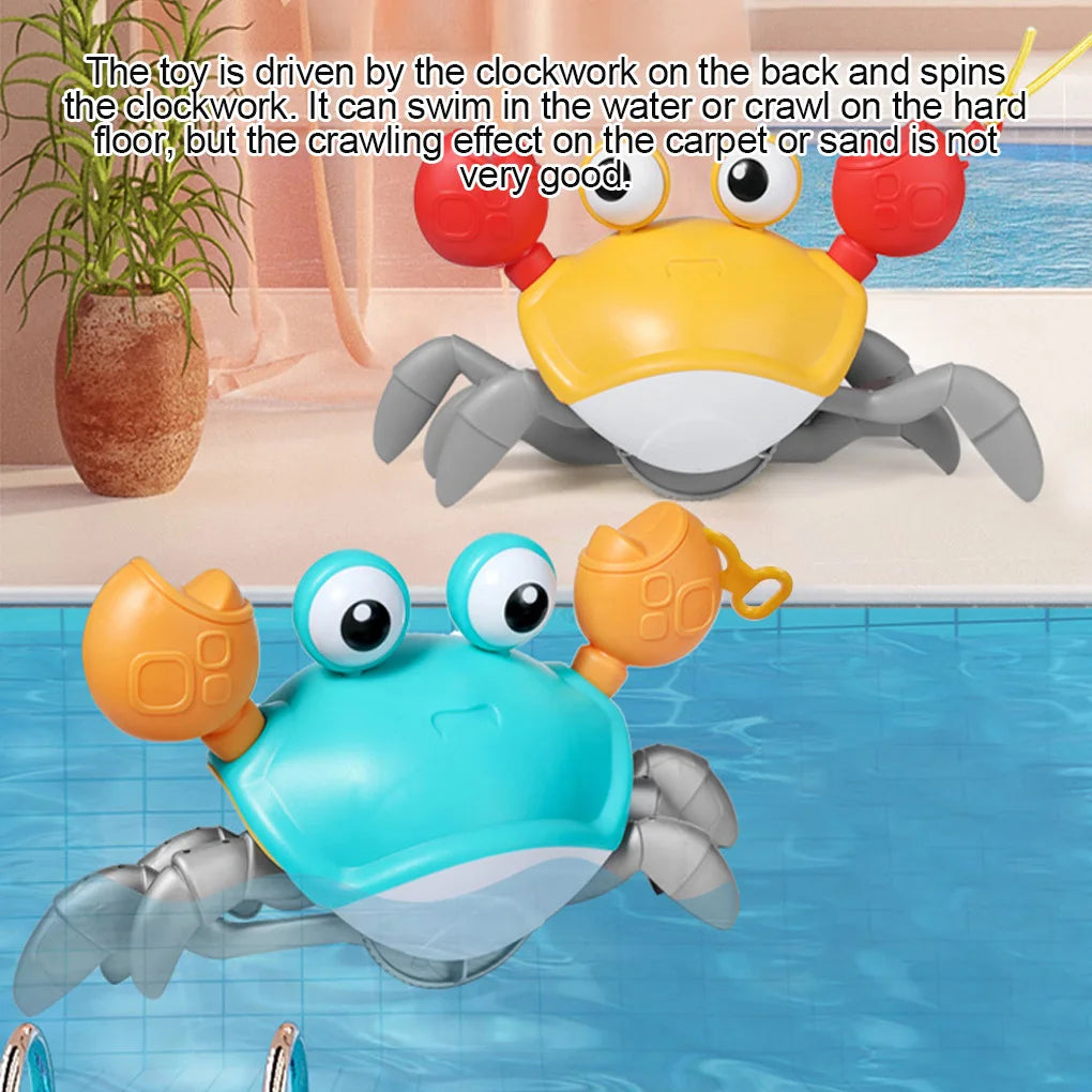 Play Crab Toy Clockwork Portable Beach Children Shower Accessory