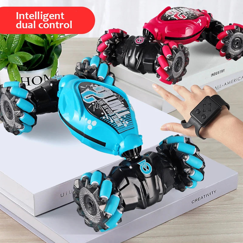 RC Car with LED Light Remote Control Car Watch Hand Gestures 360° Rotating Climbing Car