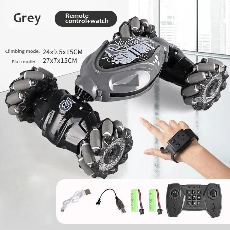RC Car with LED Light Remote Control Car Watch Hand Gestures 360° Rotating Climbing Car