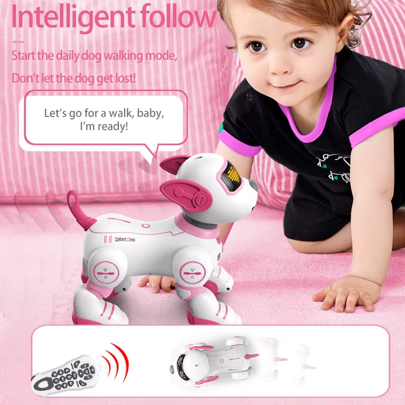 Smart Electronic Animal Pets RC Robot Dog Voice Remote Control Toys Funny Singing Dancing Robot Puppy Children'S Birthday Gift