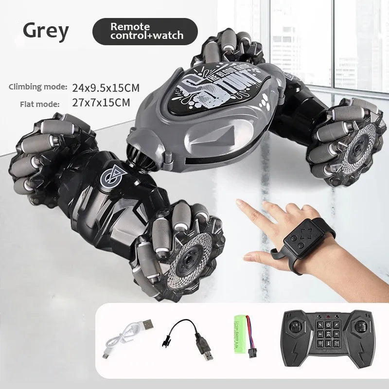 RC Car with LED Light Remote Control Car Watch Hand Gestures 360° Rotating Climbing Car