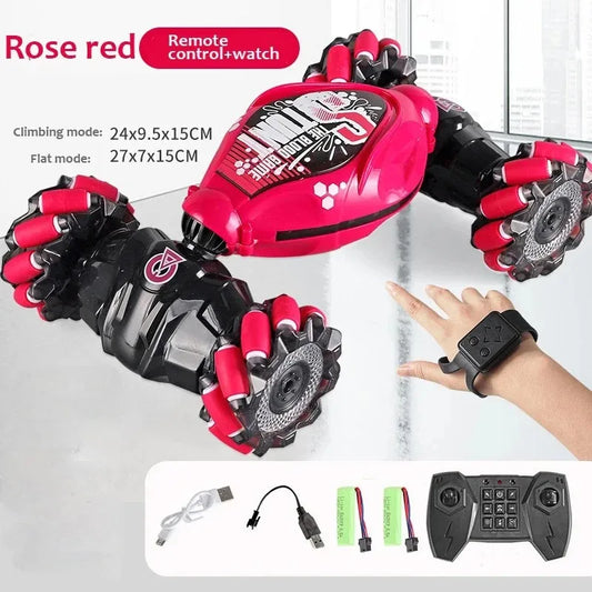 RC Car with LED Light Remote Control Car Watch Hand Gestures 360° Rotating Climbing Car 