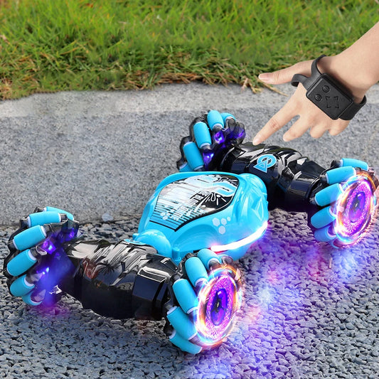 RC Car with LED Light Remote Control Car Watch Hand Gestures 360° Rotating Climbing Car 